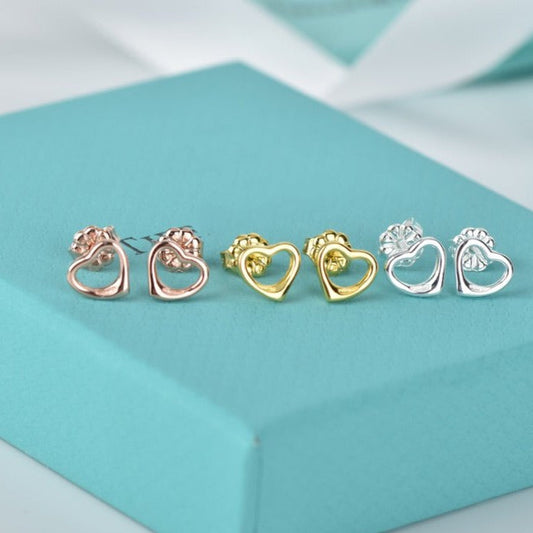 [Rose Tomorrow]OPEN HEART STUD EARRINGS