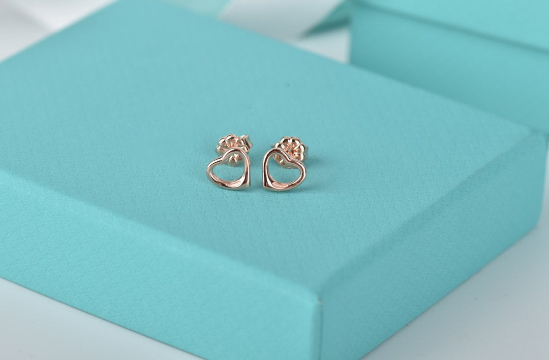 [Rose Tomorrow]OPEN HEART STUD EARRINGS
