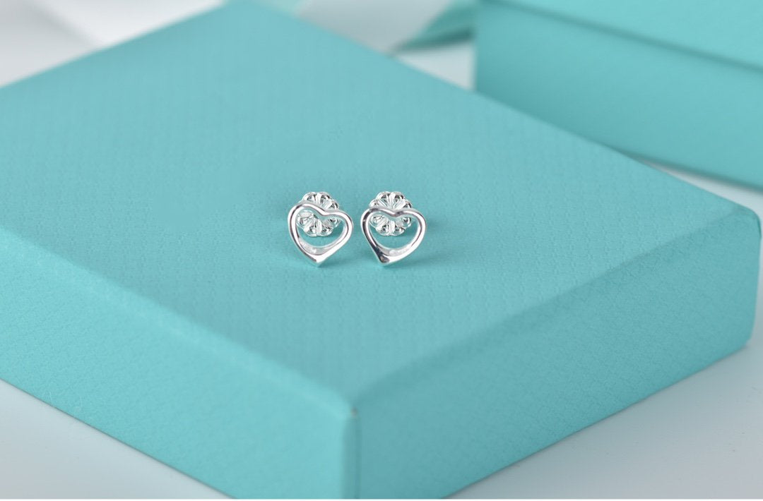 [Rose Tomorrow]OPEN HEART STUD EARRINGS