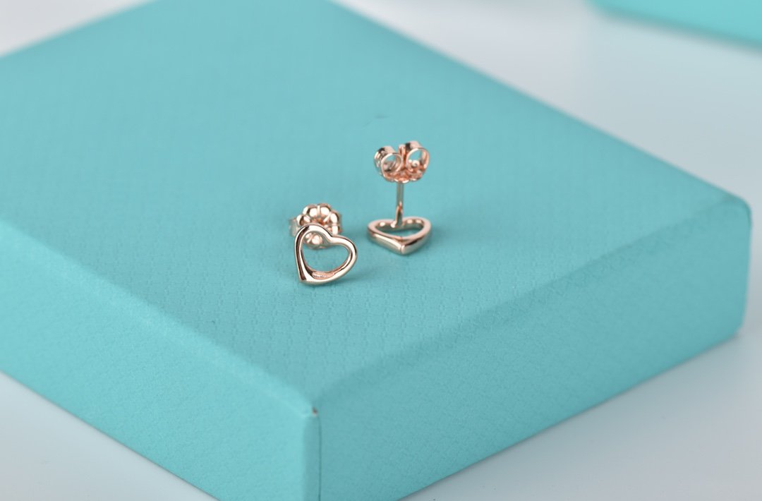 [Rose Tomorrow]OPEN HEART STUD EARRINGS