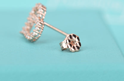 [Rose Tomorrow]OPEN HEART STUD DIAMOND EARRINGS