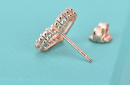 [Rose Tomorrow]OPEN HEART STUD DIAMOND EARRINGS