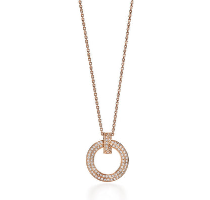 [Rose Tomorrow]T CIRCLE PEDANT DIAMOND NECKLACE