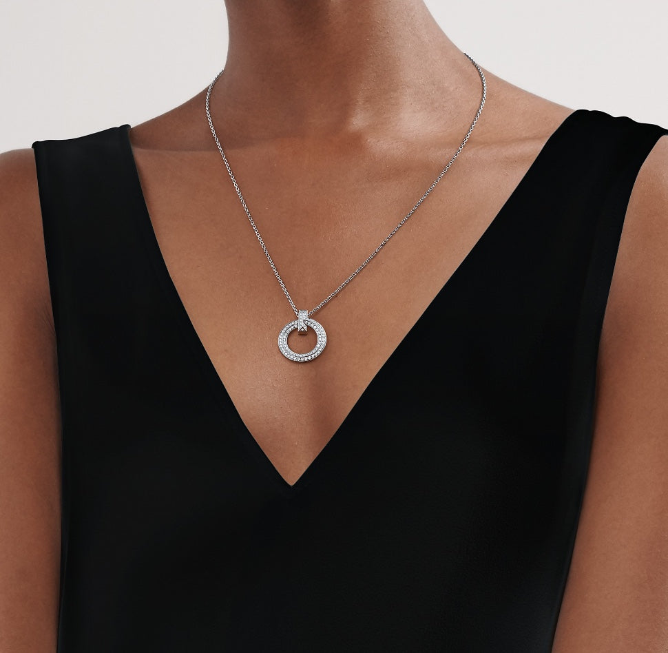 [Rose Tomorrow]T CIRCLE PEDANT DIAMOND NECKLACE