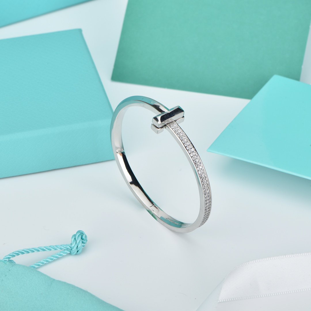 [Rose Tomorrow]WIDE DIAMONDS HINGED BANGLE