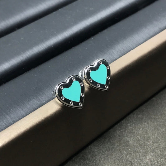 [Rose Tomorrow]HEART STUD SILVER EARRINGS
