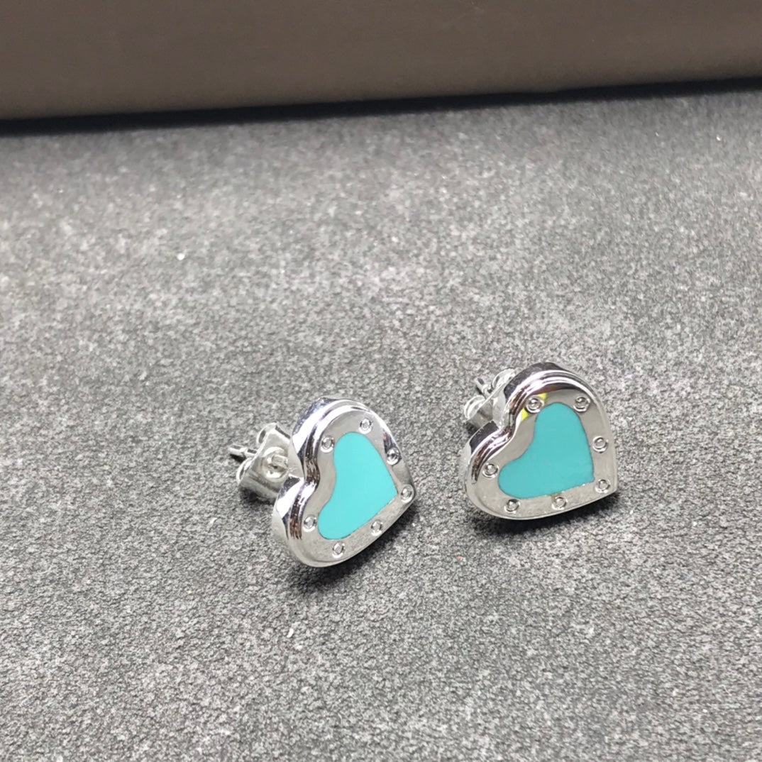 [Rose Tomorrow]HEART STUD SILVER EARRINGS