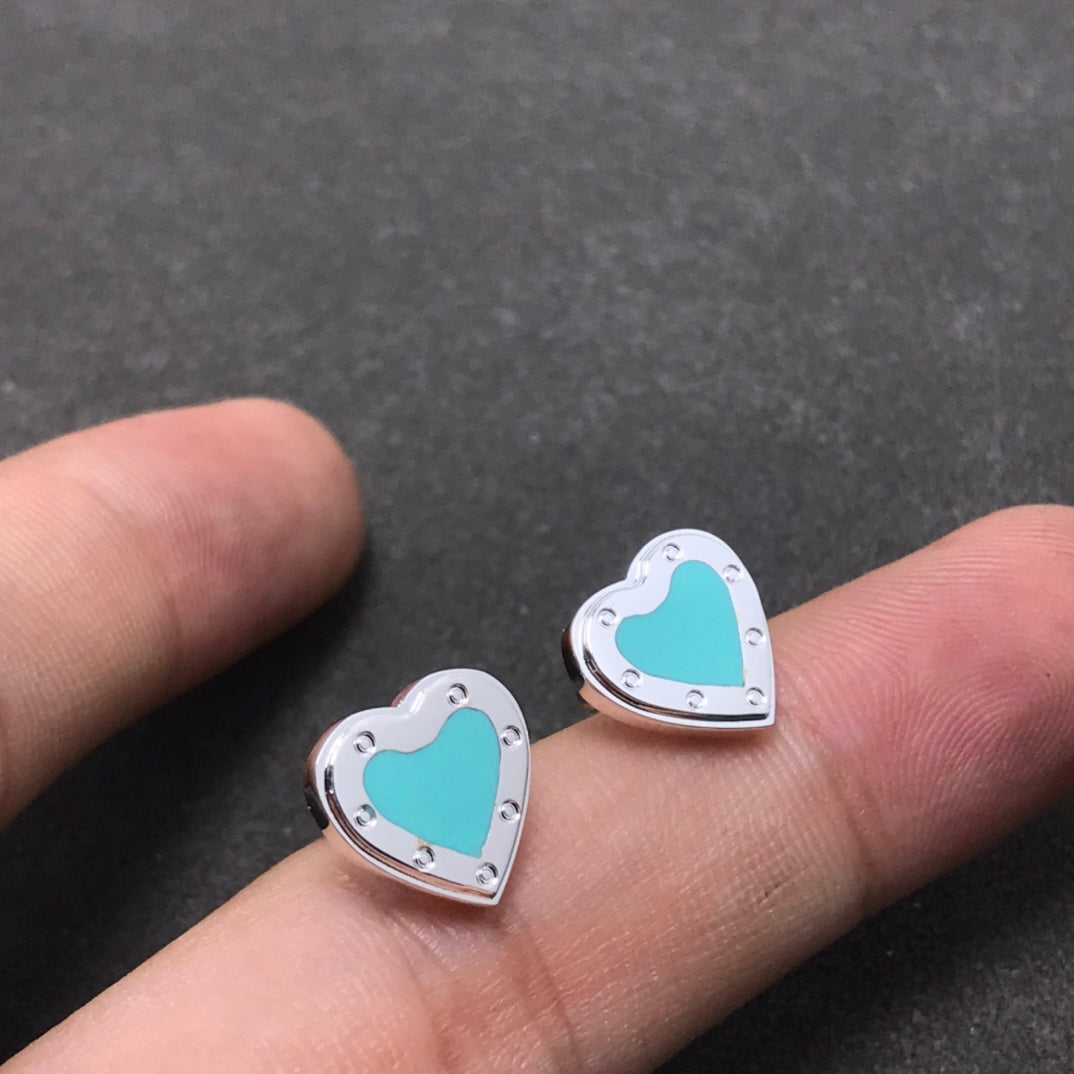 [Rose Tomorrow]HEART STUD SILVER EARRINGS