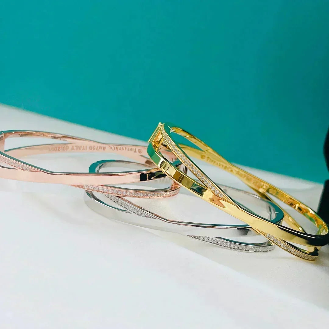 [Rose Tomorrow]NARROW HINGED BANGLEIN WITH DIAMONDS SMALL