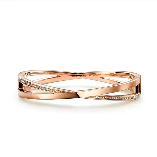 [Rose Tomorrow]NARROW HINGED BANGLEIN WITH DIAMONDS SMALL