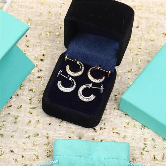 [Rose Tomorrow]HOOP EARRINGS IN ROSE GOLD WITH DIAMONDS