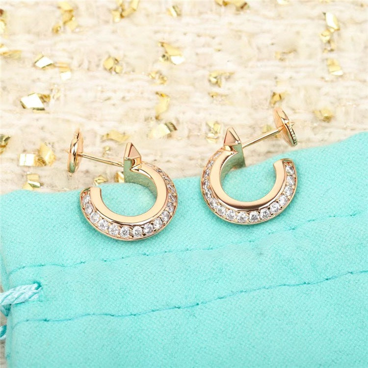 [Rose Tomorrow]HOOP EARRINGS IN ROSE GOLD WITH DIAMONDS