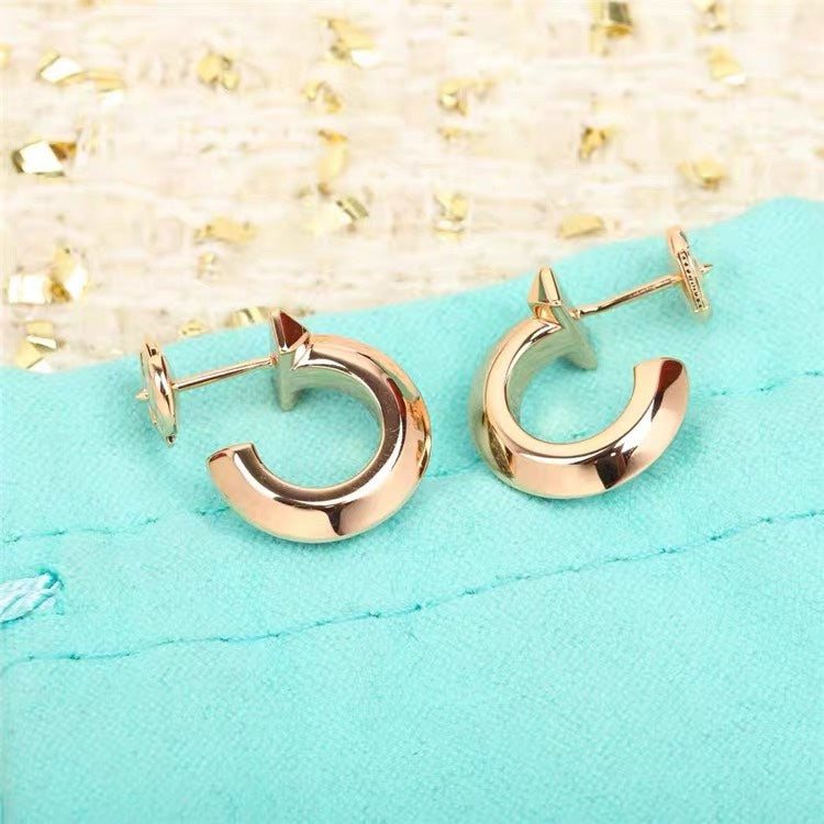 [Rose Tomorrow]HOOP EARRINGS IN ROSE GOLD WITH DIAMONDS