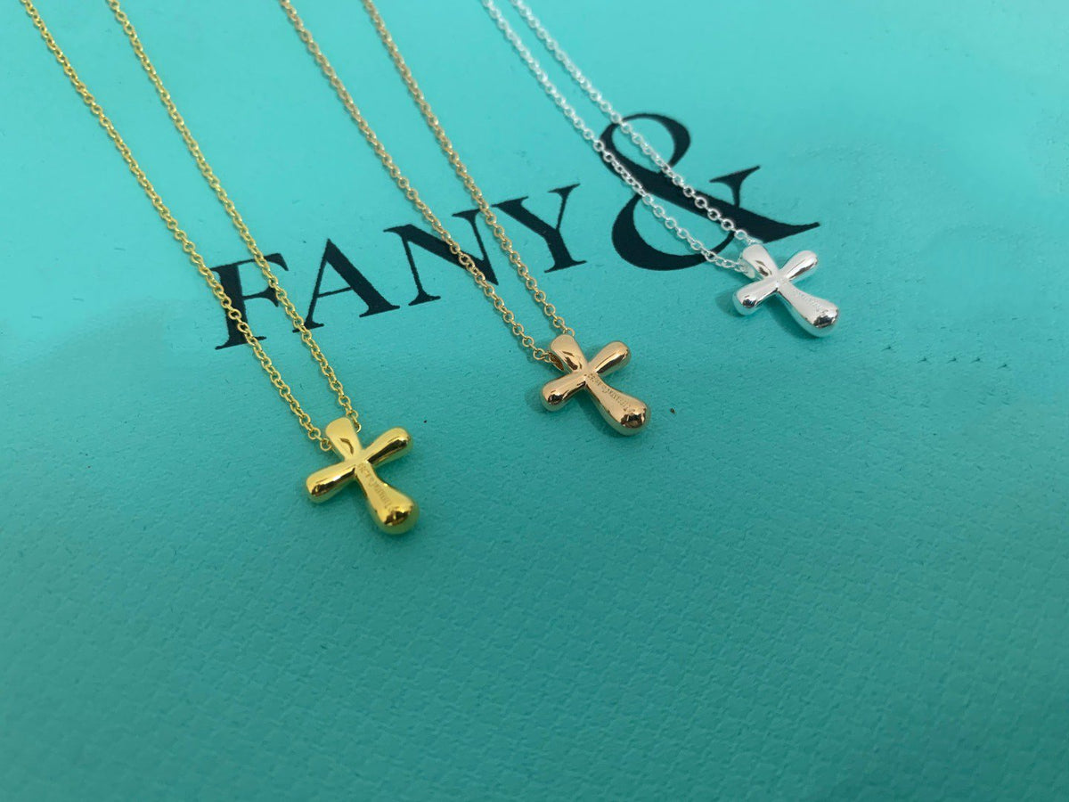 [Rose Tomorrow]CROSS PENDANT MINI BARE CROSS NECKLACE