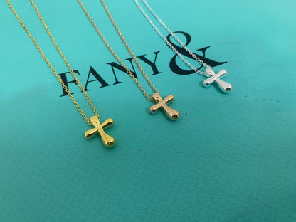 [Rose Tomorrow]CROSS PENDANT MINI BARE CROSS NECKLACE