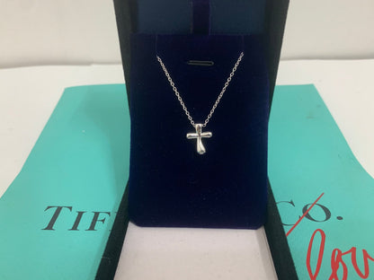 [Rose Tomorrow]CROSS PENDANT MINI BARE CROSS NECKLACE