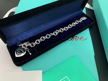 [Rose Tomorrow]KEY HEART CARD CHUNKY INTERLOCKING BRACELET LENGTH
