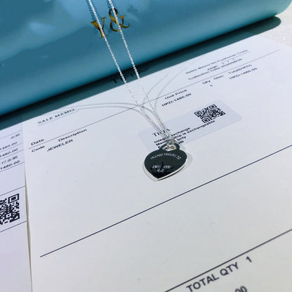 [Rose Tomorrow]COLOUR HEART SPLASH TAG NECKLACE