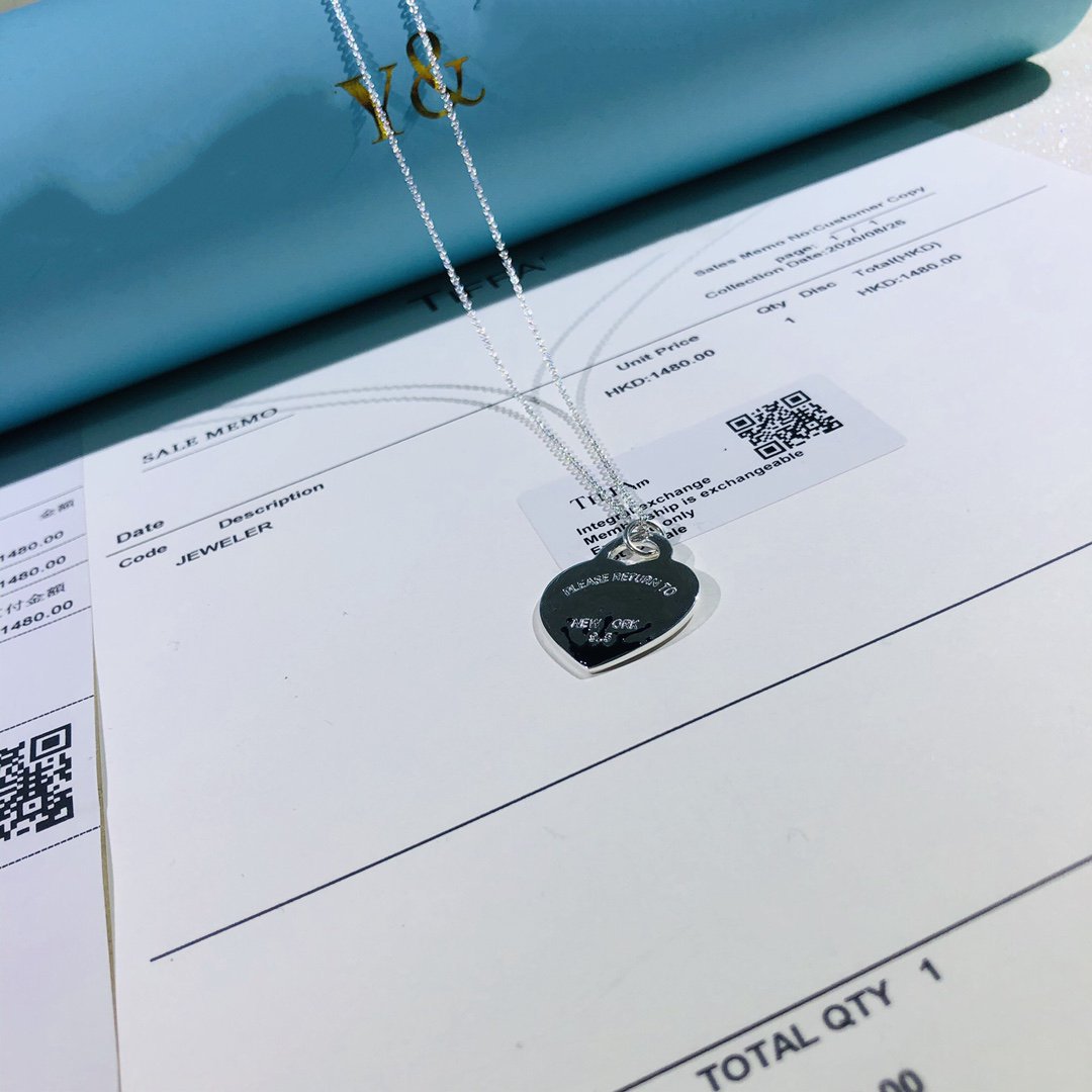 [Rose Tomorrow]COLOUR HEART SPLASH TAG NECKLACE