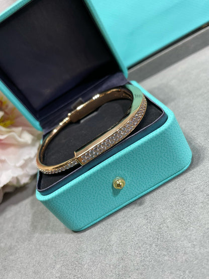 [Rose Tomorrow]LOCK BRACELET DIAMOND PAVED