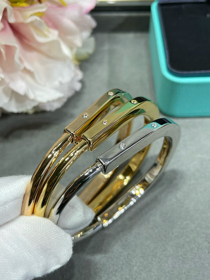 [Rose Tomorrow]LOCK BRACELET 8 DIAMOND