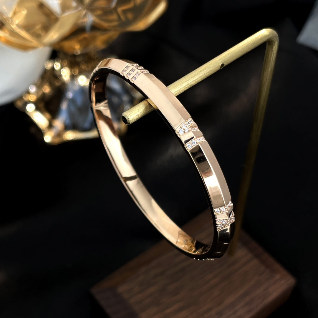 [Rose Tomorrow]ATLAS BRACELET 6MM DIAMOND PINK GOLD