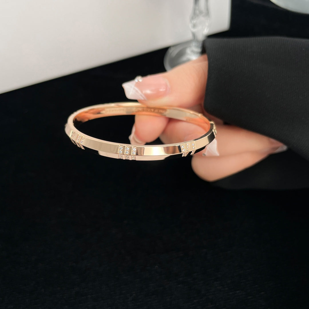 [Rose Tomorrow]ATLAS BRACELET 6MM DIAMOND PINK GOLD