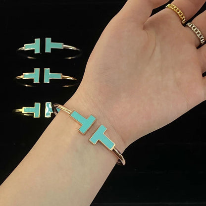 [Rose Tomorrow]T WIDE TURQUOISE OPEN BRACELET