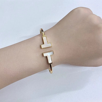 [Rose Tomorrow]T WIDE MOP OPEN BRACELET