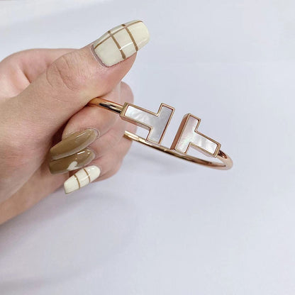 [Rose Tomorrow]T WIDE MOP OPEN BRACELET
