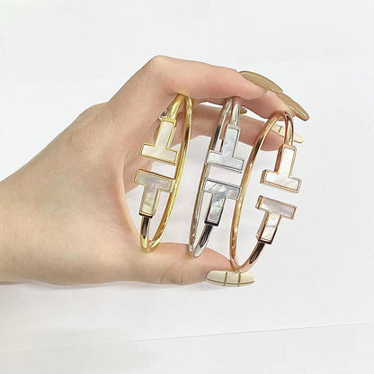 [Rose Tomorrow]T WIDE MOP OPEN BRACELET