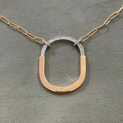 [Rose Tomorrow]LOCK DIAMOND NECKLACE