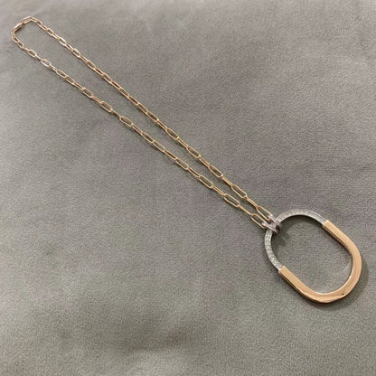 [Rose Tomorrow]LOCK DIAMOND NECKLACE