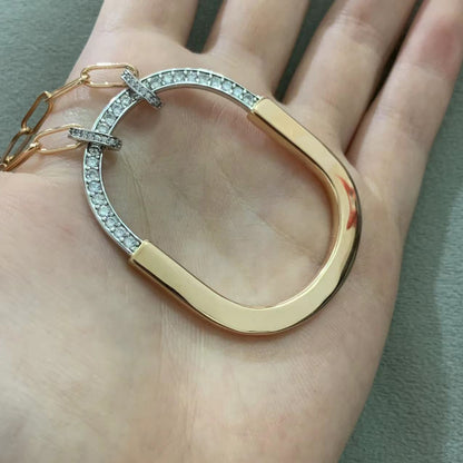 [Rose Tomorrow]LOCK DIAMOND NECKLACE