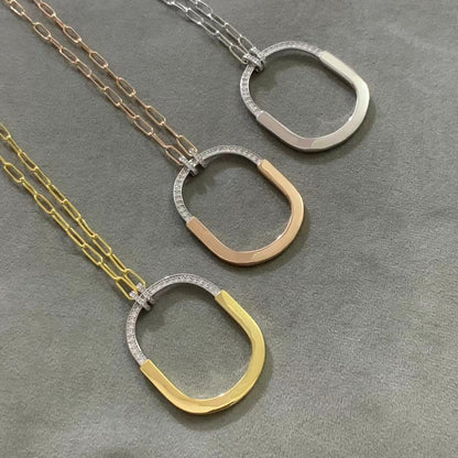 [Rose Tomorrow]LOCK DIAMOND NECKLACE