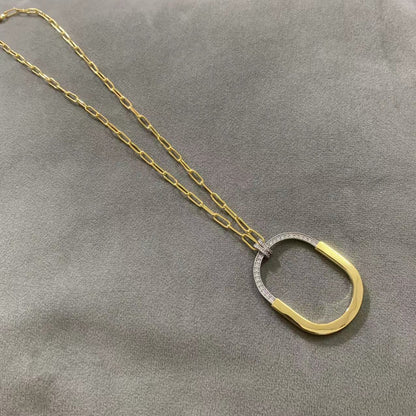 [Rose Tomorrow]LOCK DIAMOND NECKLACE