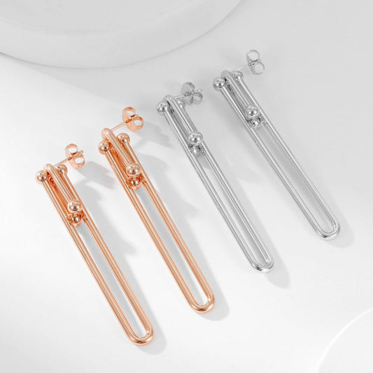 [Rose Tomorrow]HARDWEAR LONG DROP EARRINGS