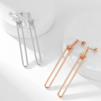 [Rose Tomorrow]HARDWEAR LONG DROP EARRINGS