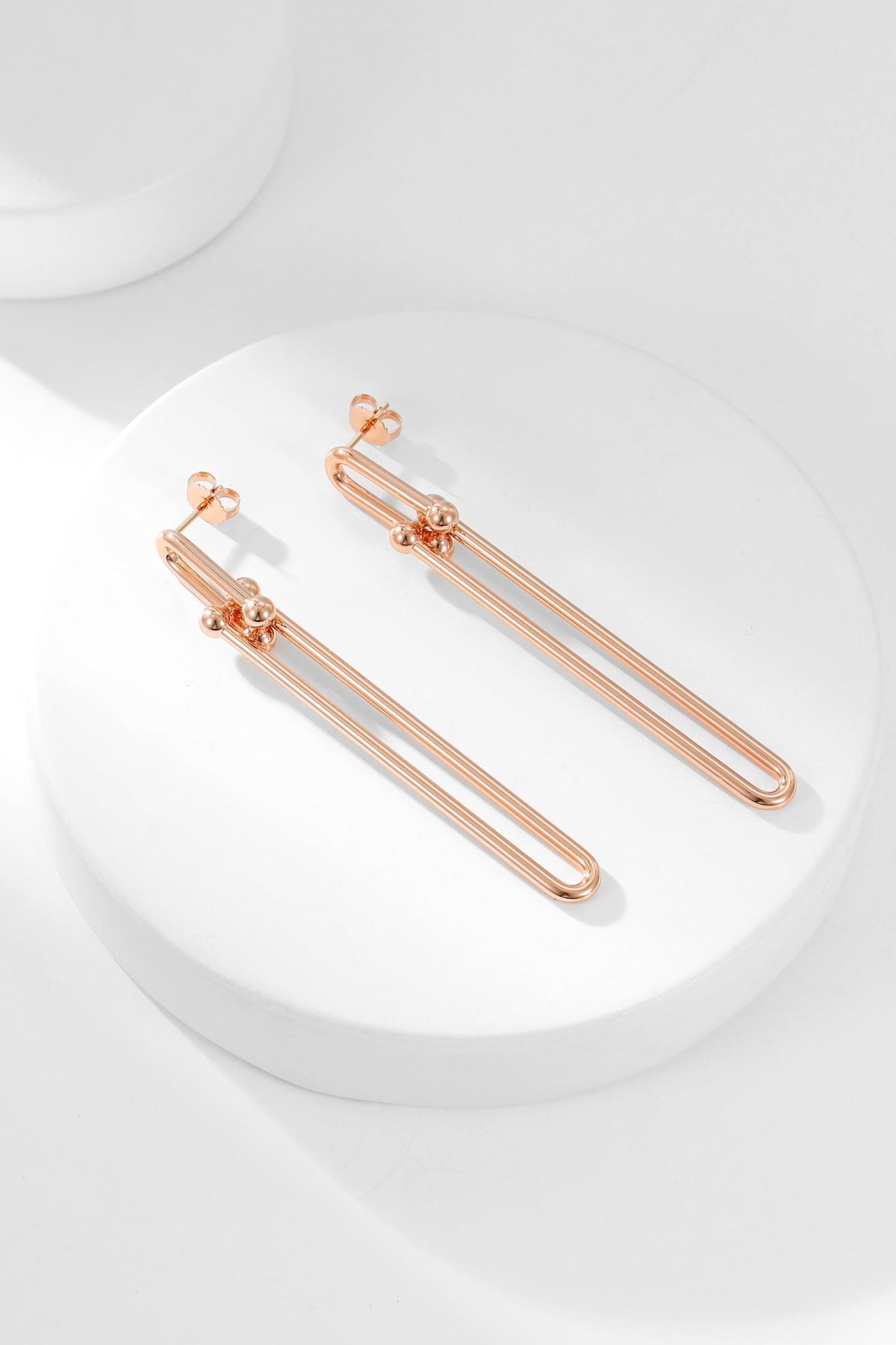[Rose Tomorrow]HARDWEAR LONG DROP EARRINGS