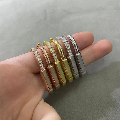 [Renovia Jewelry]LOCK MEDIUM DIAMNOND EARRINGS
