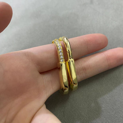 [Rose Tomorrow]LOCK MEDIUM DIAMNOND EARRINGS