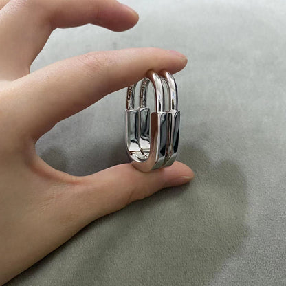 [Rose Tomorrow]LOCK MEDIUM EARRINGS