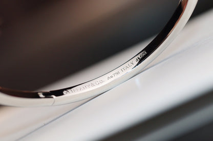 [Rose Tomorrow]NARROW T1 HINGED BANGLE DIAMOND SILVER