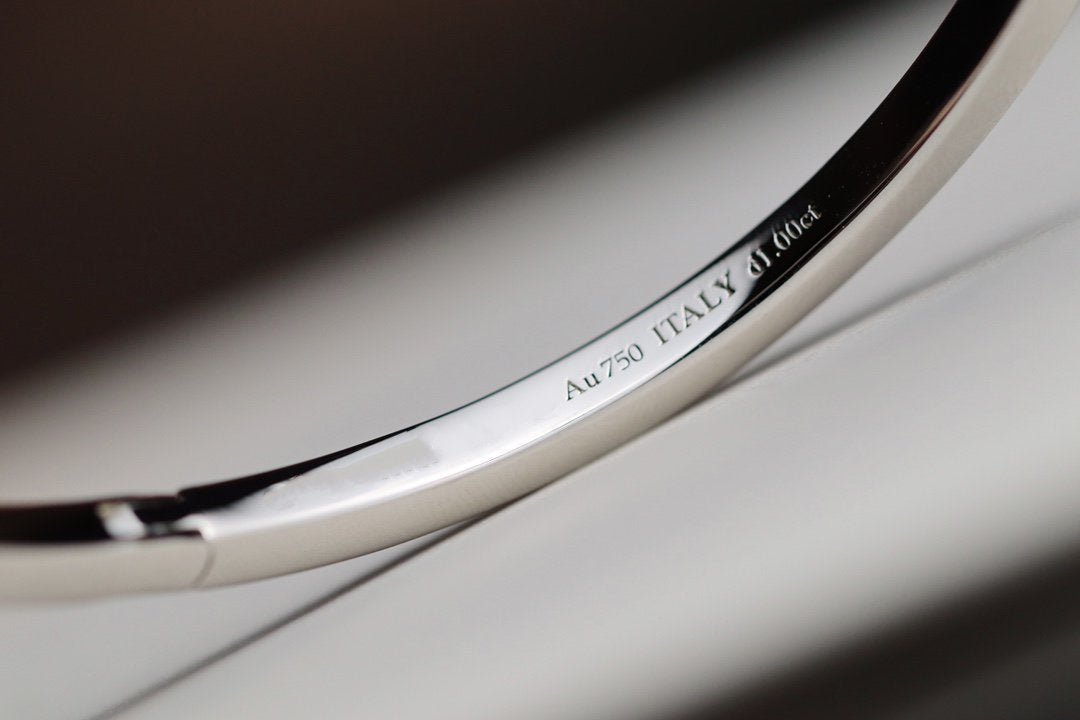 [Rose Tomorrow]NARROW T1 HINGED BANGLE DIAMOND SILVER