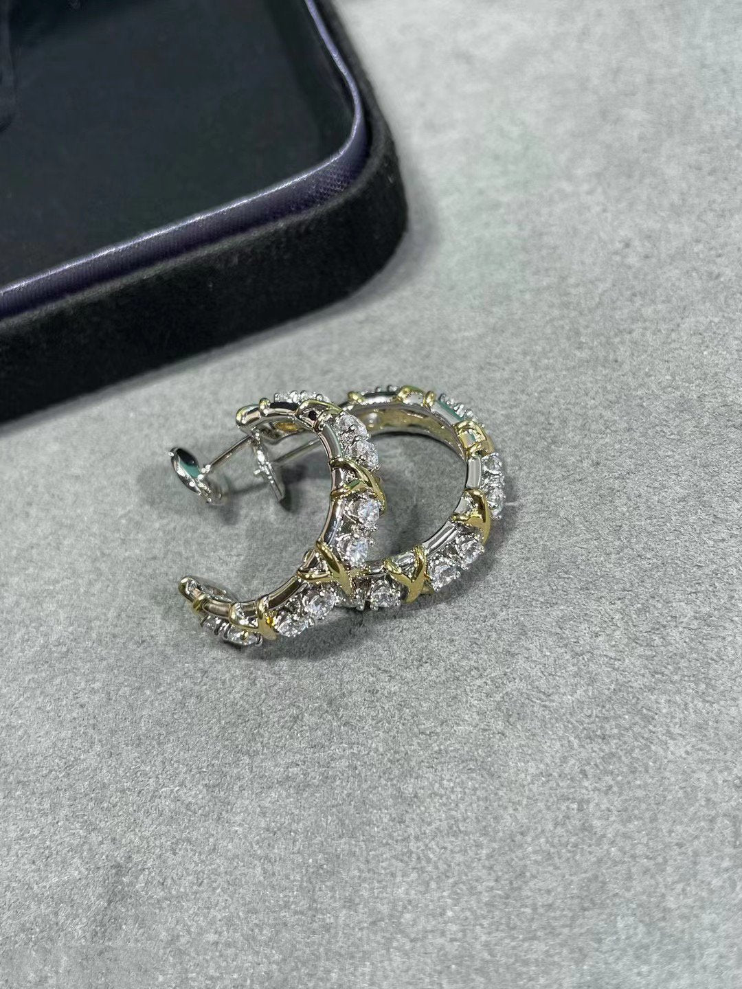 [Rose Tomorrow]SCHLUMBERGER GOLD DIAMOND EARRINGS