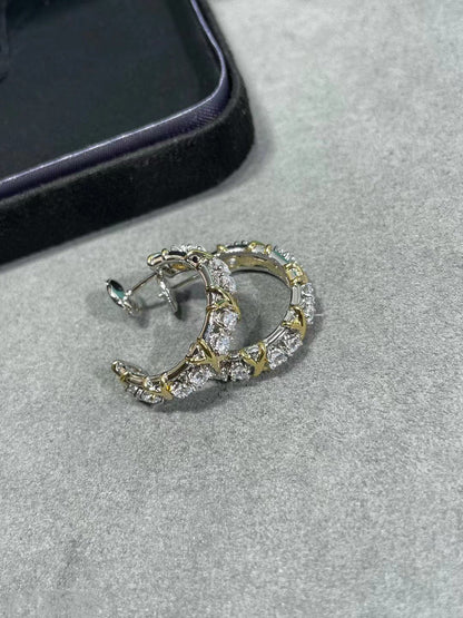 [Rose Tomorrow]SCHLUMBERGER GOLD DIAMOND EARRINGS