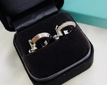 [Rose Tomorrow]T1 HOOP DIAMOND EARRINGS