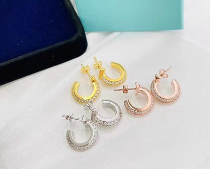 [Rose Tomorrow]T1 HOOP DIAMOND EARRINGS