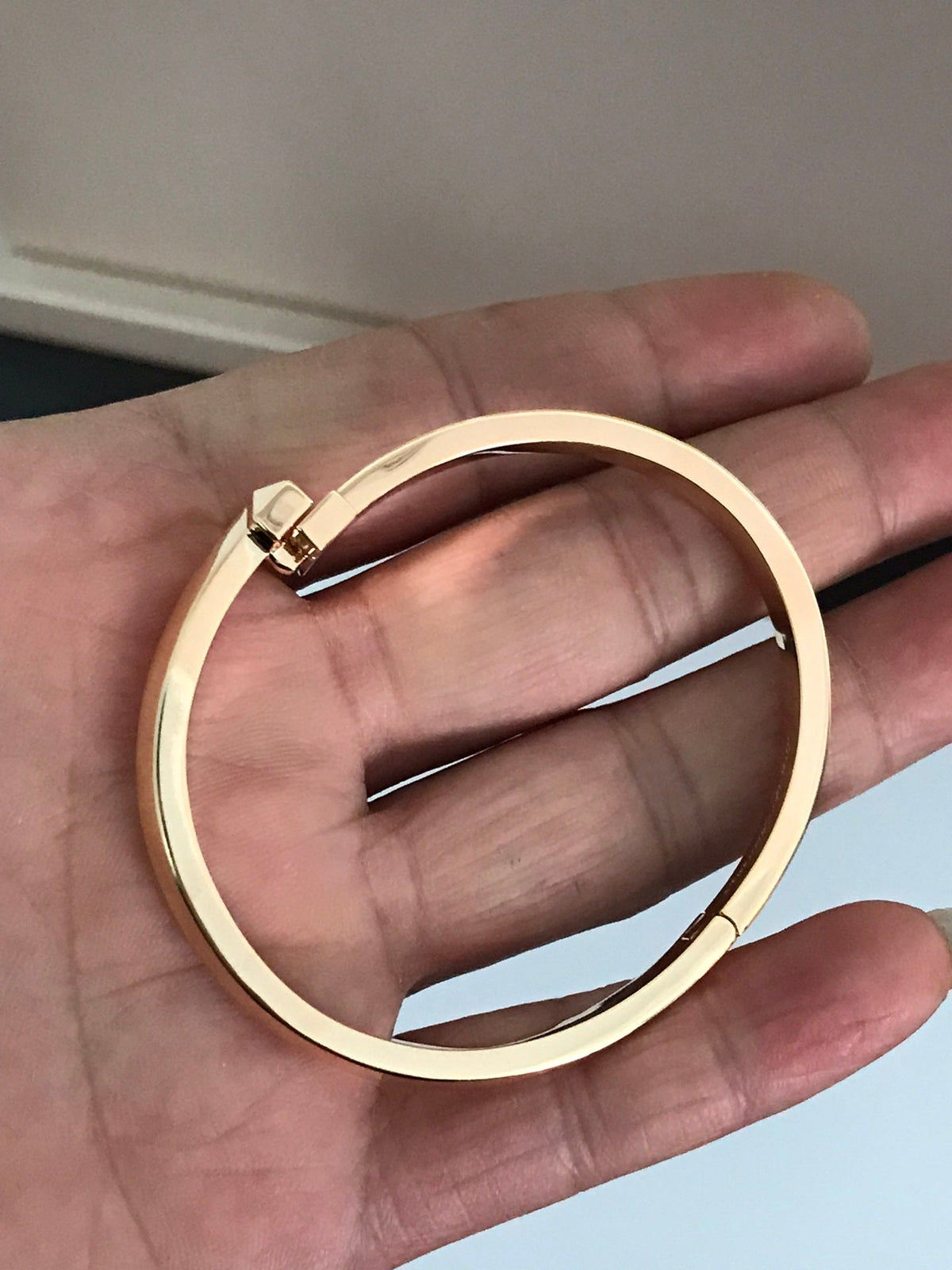 [Rose Tomorrow]T1 WIDE DIAMOND HINGED BANGLE PINK GOLD