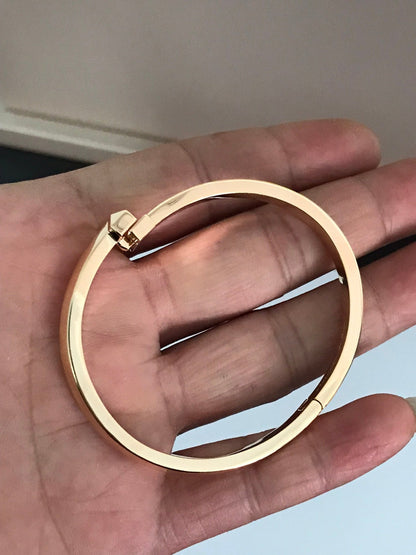 [Rose Tomorrow]T1 WIDE DIAMOND HINGED BANGLE PINK GOLD